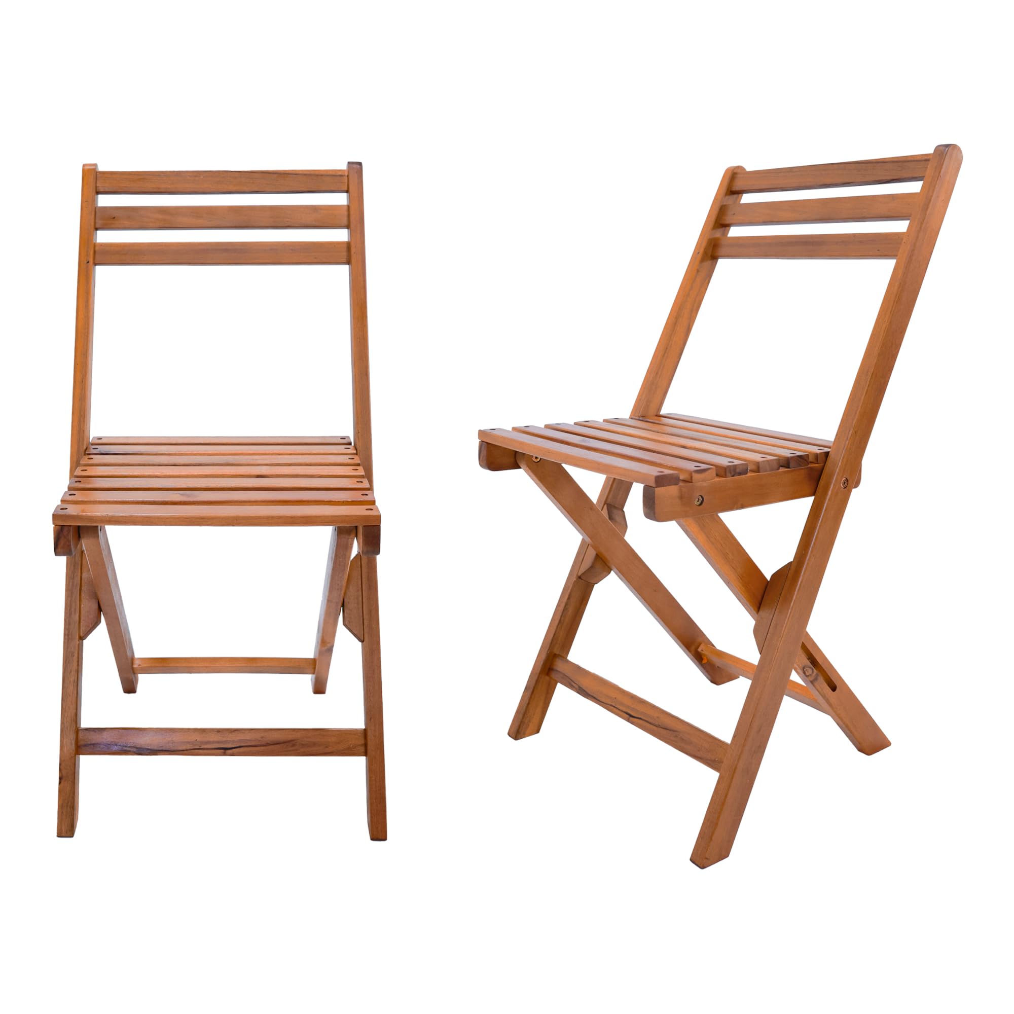 [en.casa] Muebles de Terraza con 1 Mesa de Comedor 6 Sillas Plegables Conjunto de Muebles de Jardin Exterior 7 Piezas con Abertura para Sombrilla Madera de Acacia 74 x 150 x 90 cm - Natural