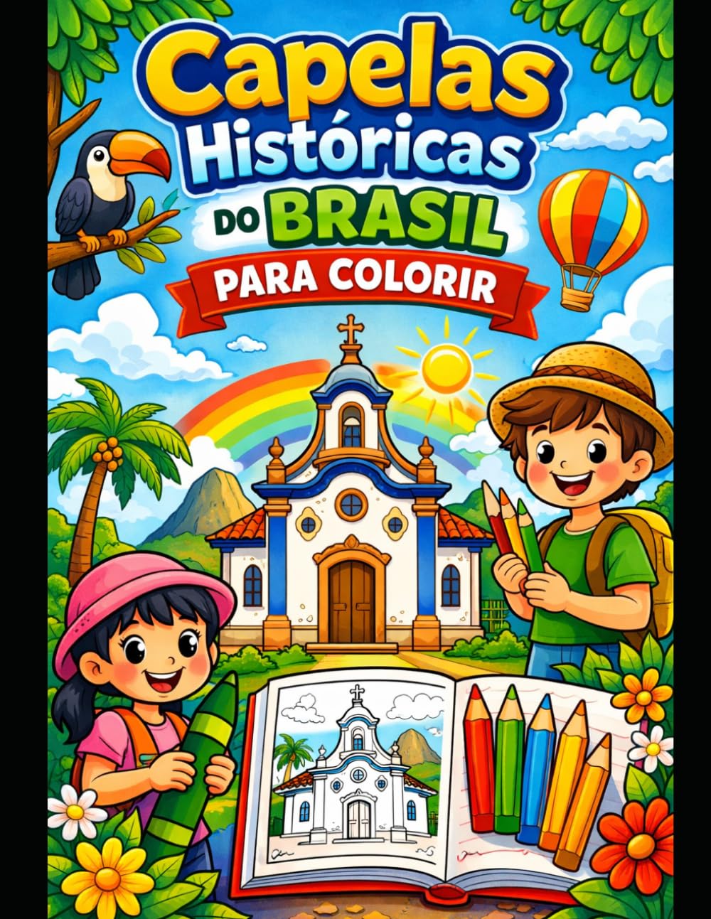 Capelas históricas do Brasil para colorir: Arte, Cultura, patrimônio e História para crianças