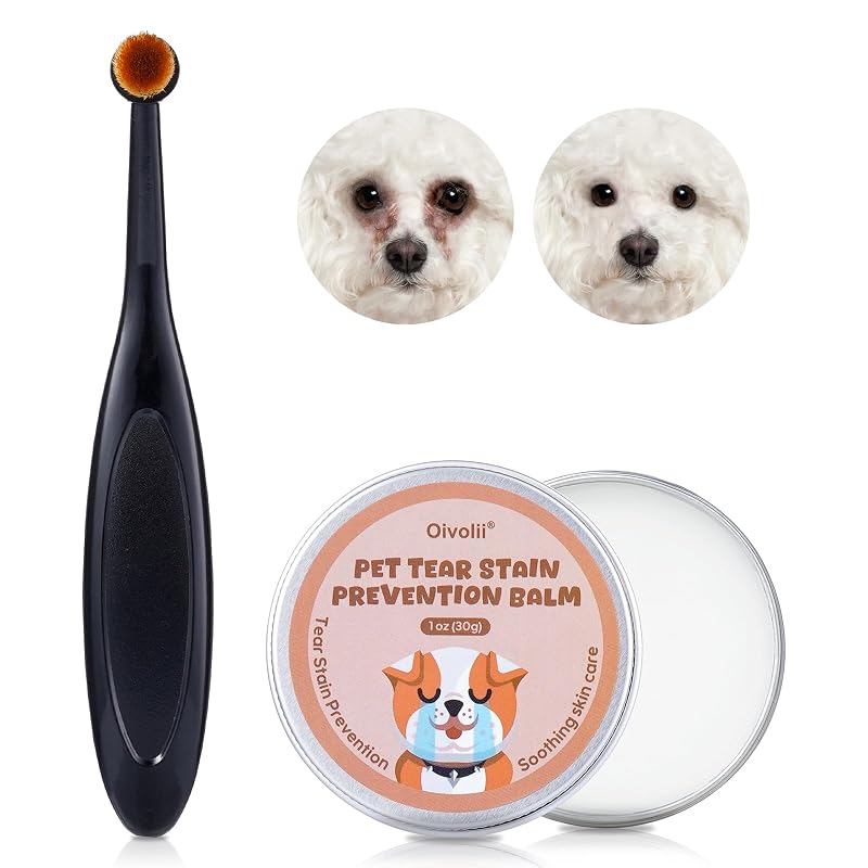 Bálsamo Removedor de Manchas de Lágrimas para Cães e Gatos Oivolii com Escova Aplicadora – 56 g