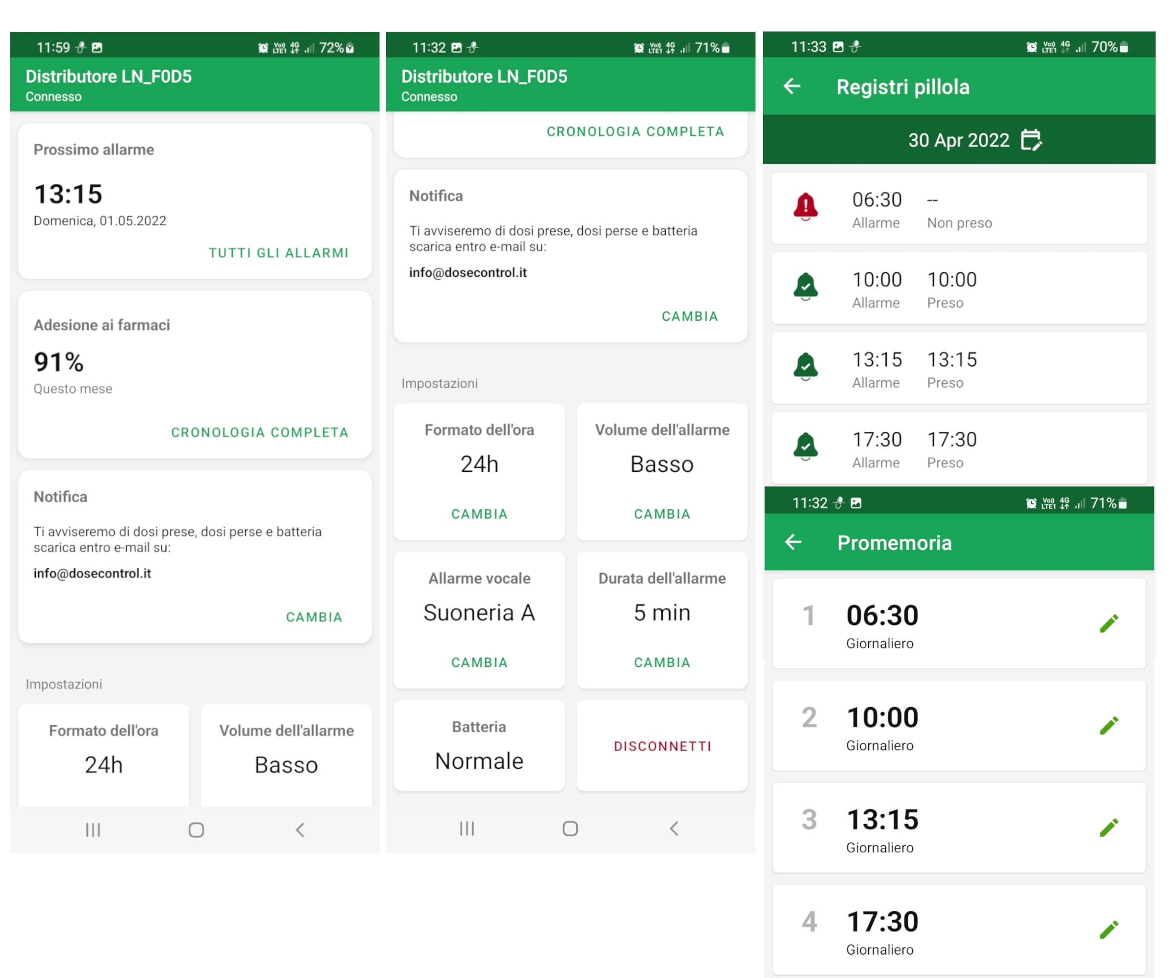 Dispensador de medicamentos automático inteligente,Modelo 2021,Transparente,Modelos de dosificación en italiano,2 cerraduras,Control remoto y monitorización a través de Android App