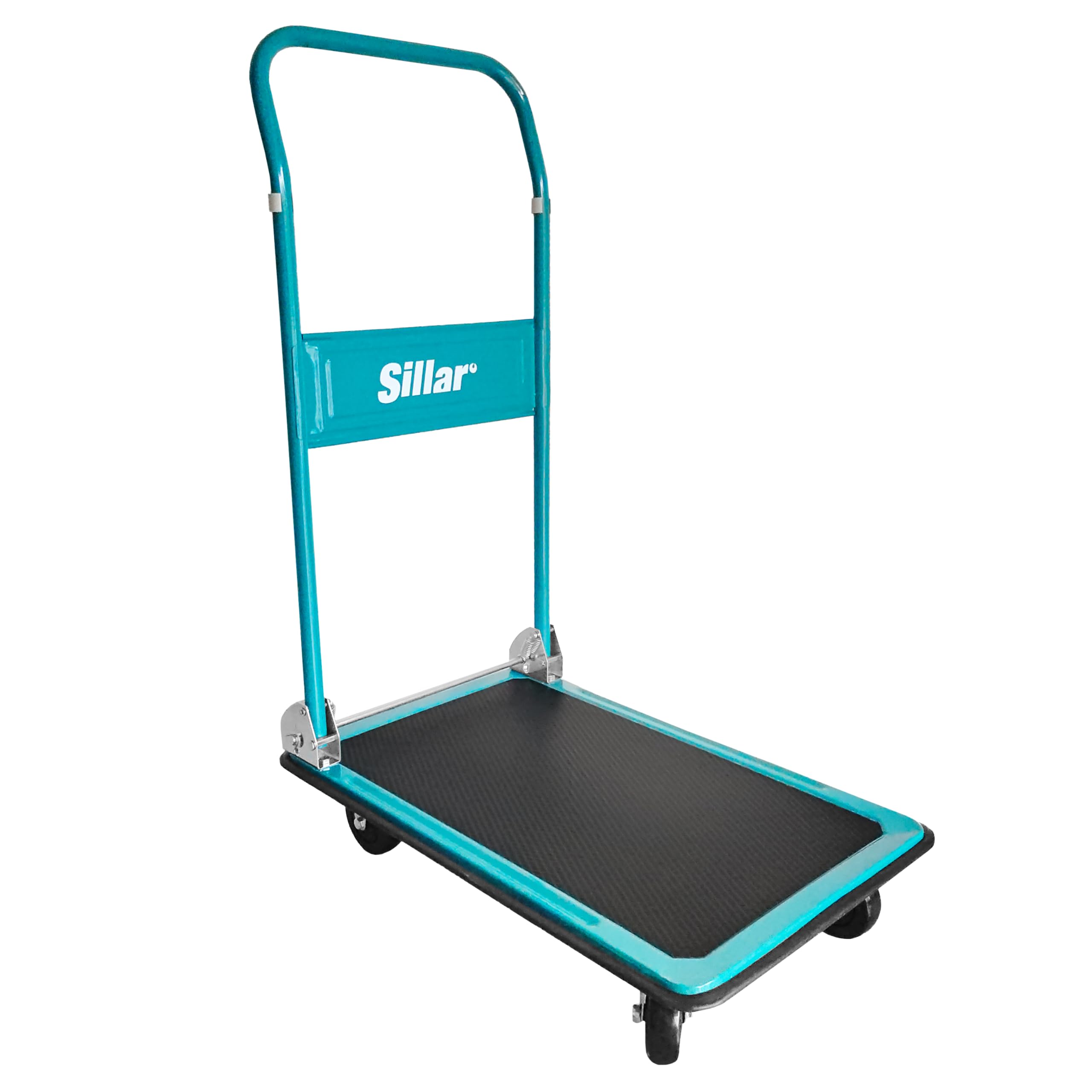 Sillar Carrello da trasporto pieghevole, portata fino a 150 kg, maniglia sollevata di 20 cm, rivestimento in PVC con maggiore presa del carico