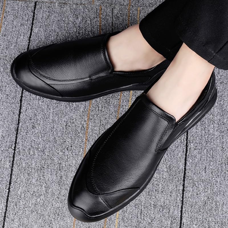 Men's Comfortable Formal Dress Sneaker Lace Up Dress Shoes Leather Lace Up Platform Business Oxford Shoes for Men Non Slip Casual Business Work Formal Shoes3