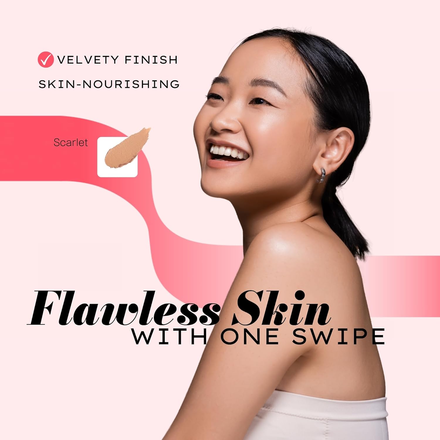 Younique Touch Stick Foundation | Scarlet | Makeup Marvel for Flawless Beauty | Full Coverage Foundation, Concealer & Highlighter | Velvety Finish | Nourishing Skin Care & Sculpting Contour Stick