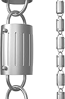 Vista 11 de Rain Chains Direct - Cadena de lluvia moderna en bucle - 8.5 pies - Aluminio negro resistente con recubrimiento en polvo - Cadenas de lluvia premium