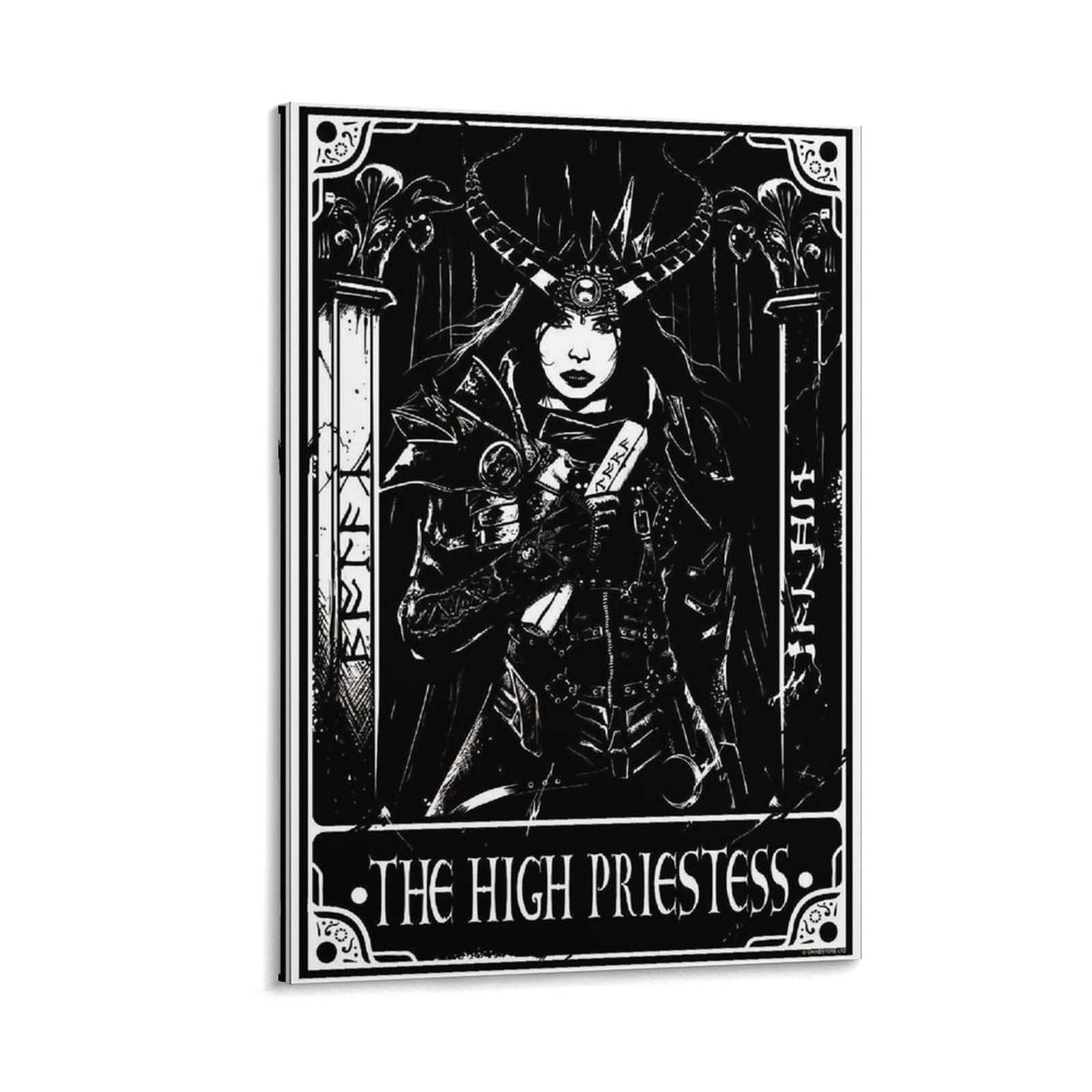 Deadly Tarot The High Priestess Poster Picture Print Canvas Painting Bedroom Aesthetics 24x36inch(60x90cm) Frame-style