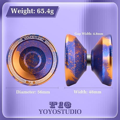 Miniatura 2 de YOYOSTUDIO Yoyos T16 Yoyo profesional sensible para niños principiantes, trucos de doble propósito Yo para adultos, rodamiento Yoyo que no responde