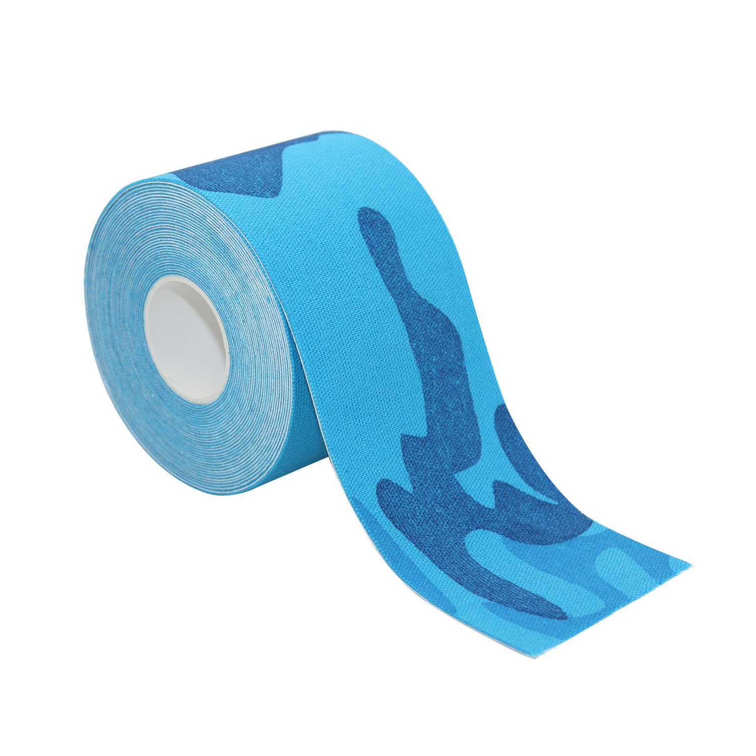Lot de 24 bandes de kinésiologie de 5 cm x 5 m - Pour muscles, kinésiologie, sport, thérapeutique, blessures, bandages élastiques pour le sport, la physiothérapie et la médecine, bleu