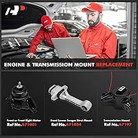 Vista 2 de A-Premium Juego de montaje de transmisión de montaje de motor de 3 piezas y soporte de puntal de torsión compatible con Hyundai Sonata 2011-2013