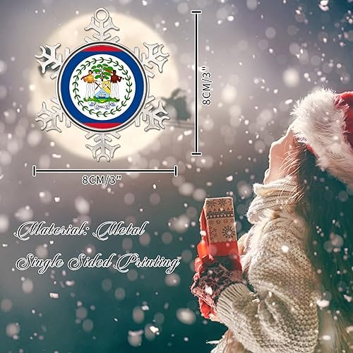 Vista 46 de Bandera de Antigua y Barbuda, adornos para árbol de Navidad, bandera nacional, silueta de Antigua y Barbuda, decoración de Navidad, adorno de copo