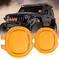 Vista 11 de Auxbeam Cubiertas protectoras redondas de la serie P4, tapa de lente LED negra de 4 pulgadas, protector contra impactos contra el polvo y cumple