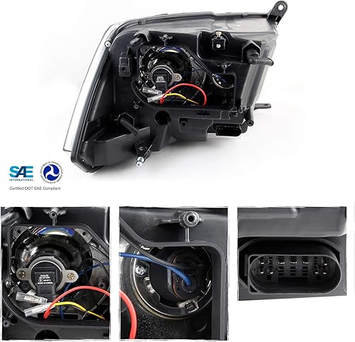 Miniatura 2 de AKKON - Para 09-18 Dodge Ram 1500 2500 3500 Blk LED DRL Switchback Halógeno Actualización Proyector Faro Lámparas