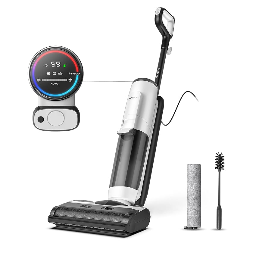 Tineco FLOOR ONE S5 STEAM Aspirapolvere Lavapavimenti Intelligente e Pulitore a Vapore per Pavimenti Duri con Display Smart