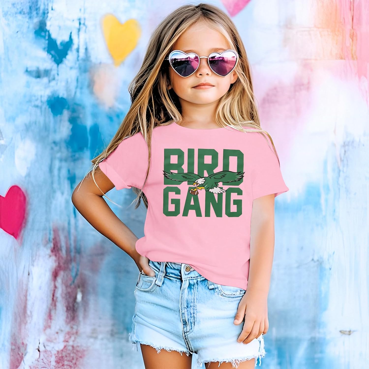 Toddler Girl Boy Game Day Football T-Shirt Sundays are for The Birds Shirt Short Sleeve Kids Sports Fans Tee Top - Image 3