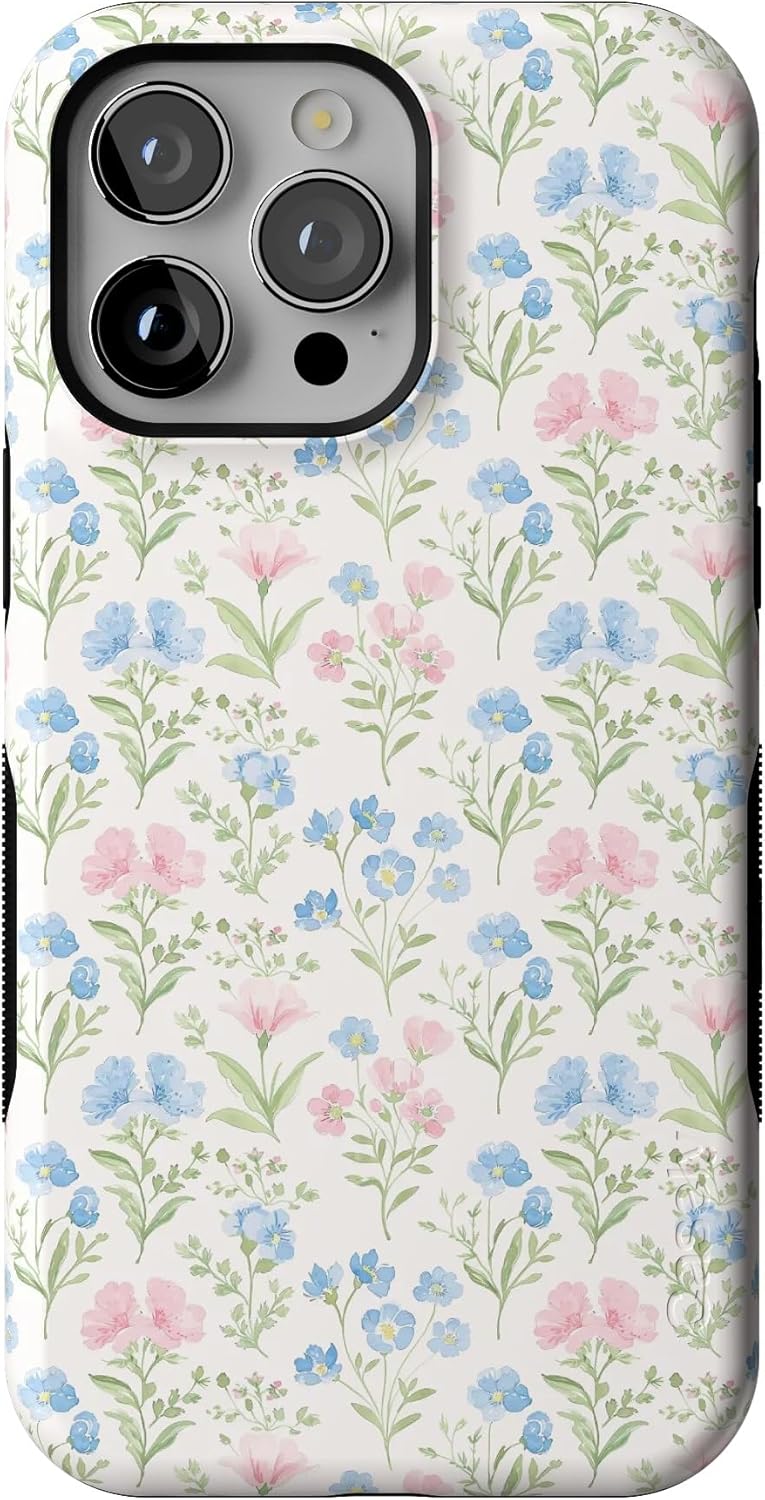 Casely iPhone 14 Pro Case | Pastel Garden | Sunday Best | Bold Protective Design | Compatible with MagSafe