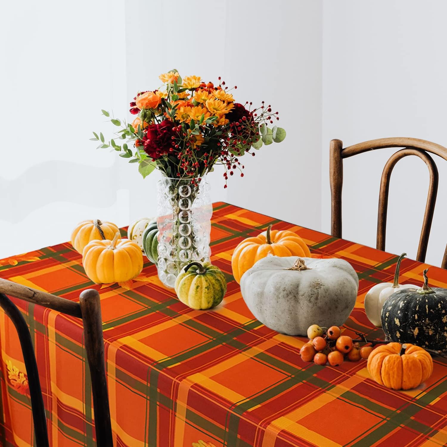Fall Thanksgiving Tablecloth Rectangle 60 x 84 Inches