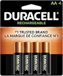 Duracell Rechargeable AAA Batteries 4 Count (Pack of 1), Long-lasting Power, All-Purpose Pre-Charged NiMH Triple A Battery for Household and Gaming Devices