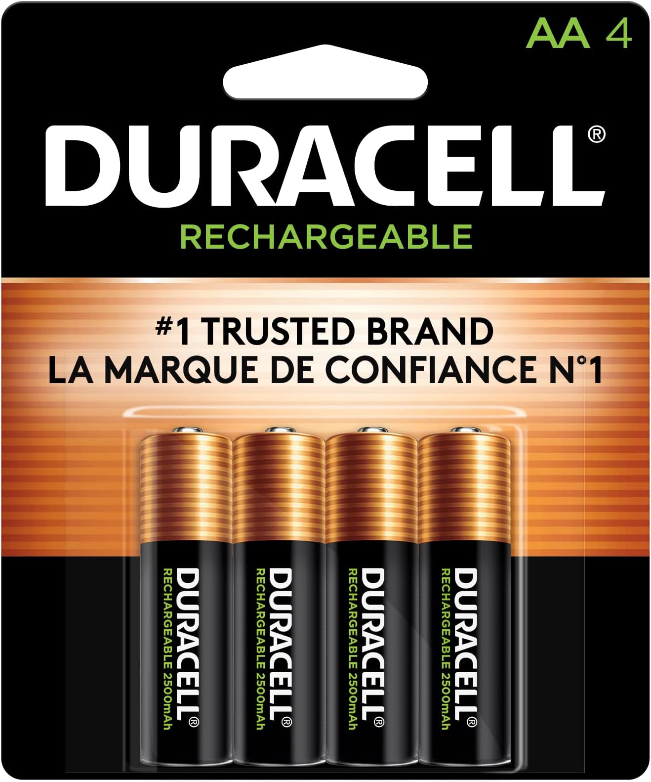 Rechargeable AA Batteries, 4 Count Pack, Double A Battery for Long-lasting Power, All-Purpose Pre-Charged Battery for Household and Business Devices