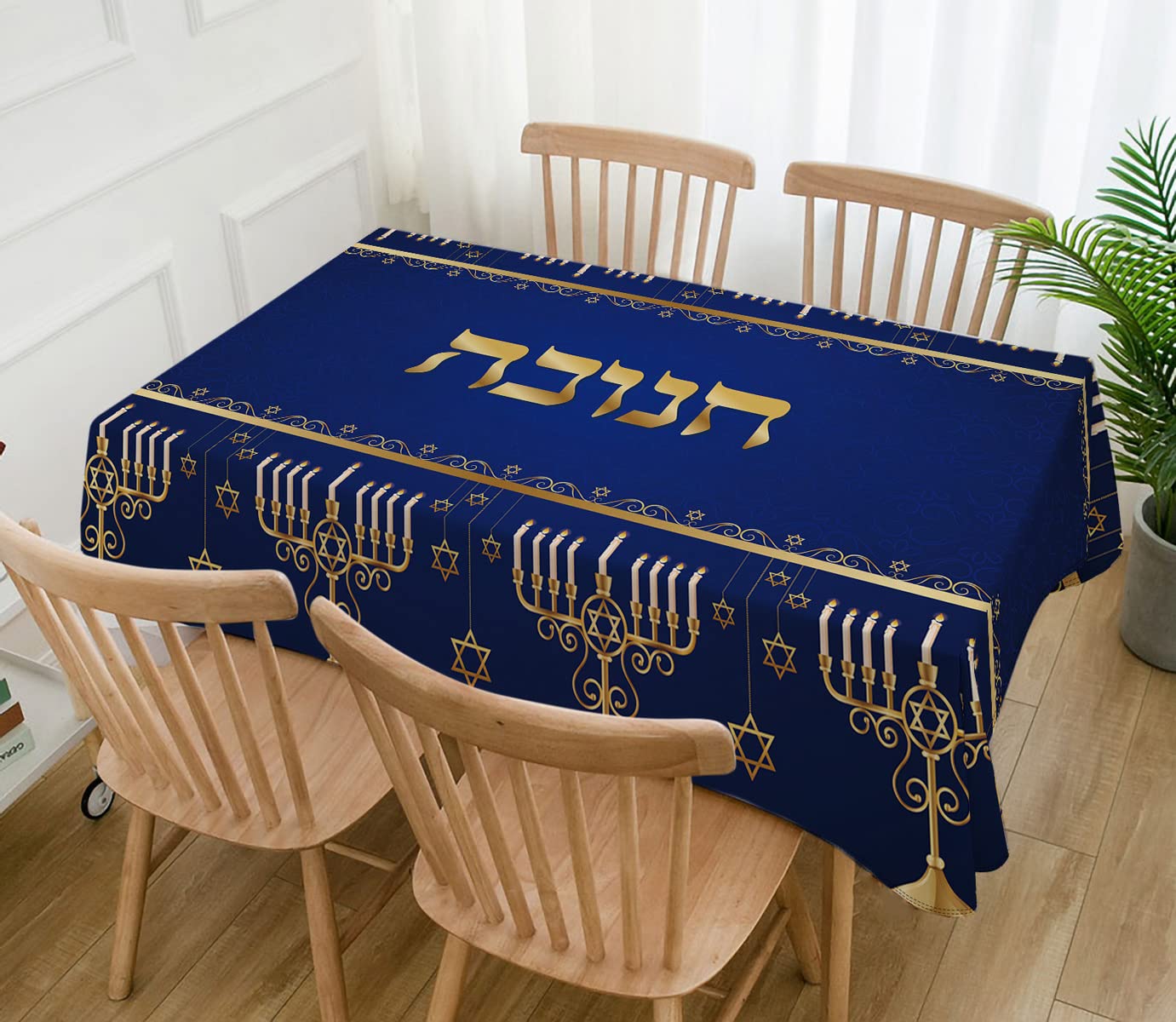 2 Pack Hanukkah Table Runners - 71" X 12" Jewish Holiday Decor With Tassels