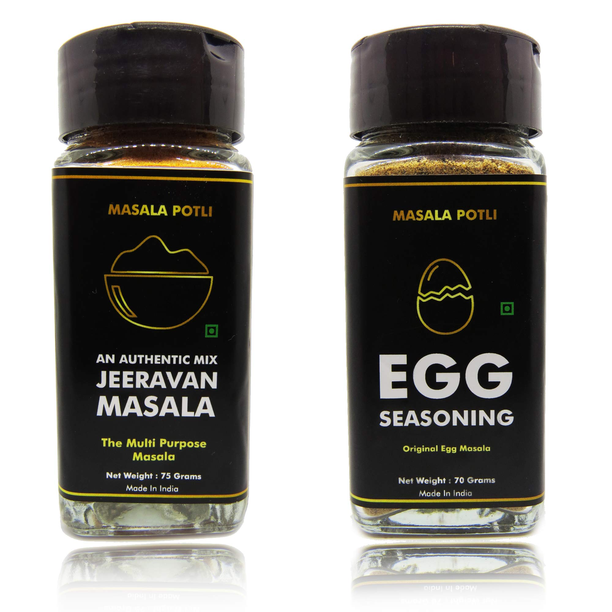 MASALA POTLI� Pack of 2 (Indore Jeeravan Masala Powder 75 Grams, Egg Seasoning Sprinkles Masala 70 Grams) | Super Saver Combo (B08P3SS4TH) Amazon Price History, Amazon Price Tracker