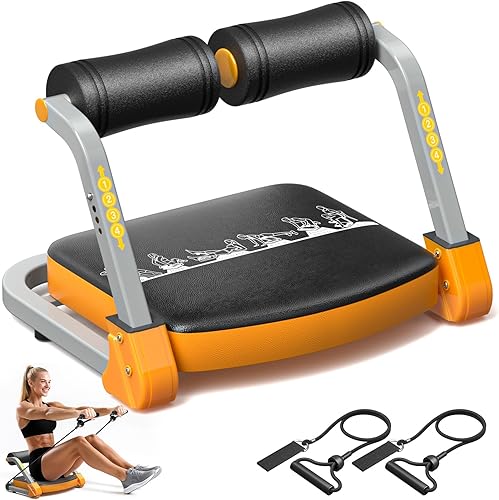 Miniatura 1 de Máquina de entrenamiento abdominal, máquina de entrenamiento abdominal de 4 niveles de resistencia ajustable, equipo de ejercicio para entrenamiento