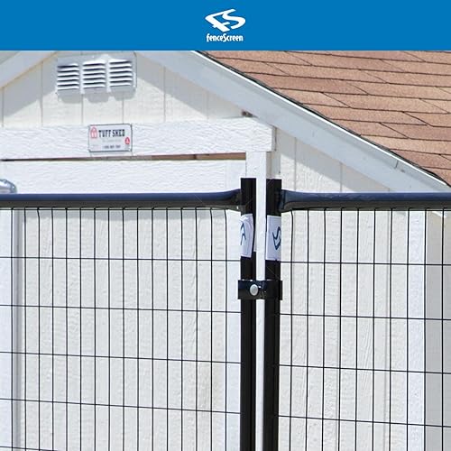 Miniatura 5 de Juego de abrazaderas de panel de valla temporal de acero galvanizado recubierto de polvo negro de 1-38 pulgadas con accesorios para alambre soldado