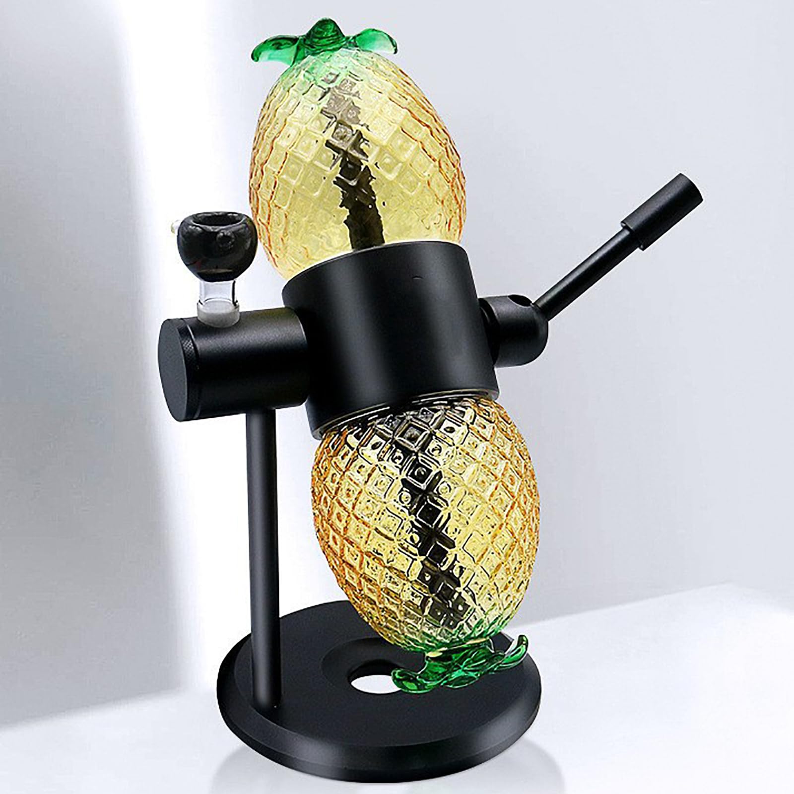 Juego De Cachimba,Kit Shisha Piña con Gravedad Giratoria 360° Y Sistema Gestión del Calor, Filtrado Suave Y Sabor Puro Garantizado,sin Retención Gases Escape,para Todos Los Amantes Cachimba