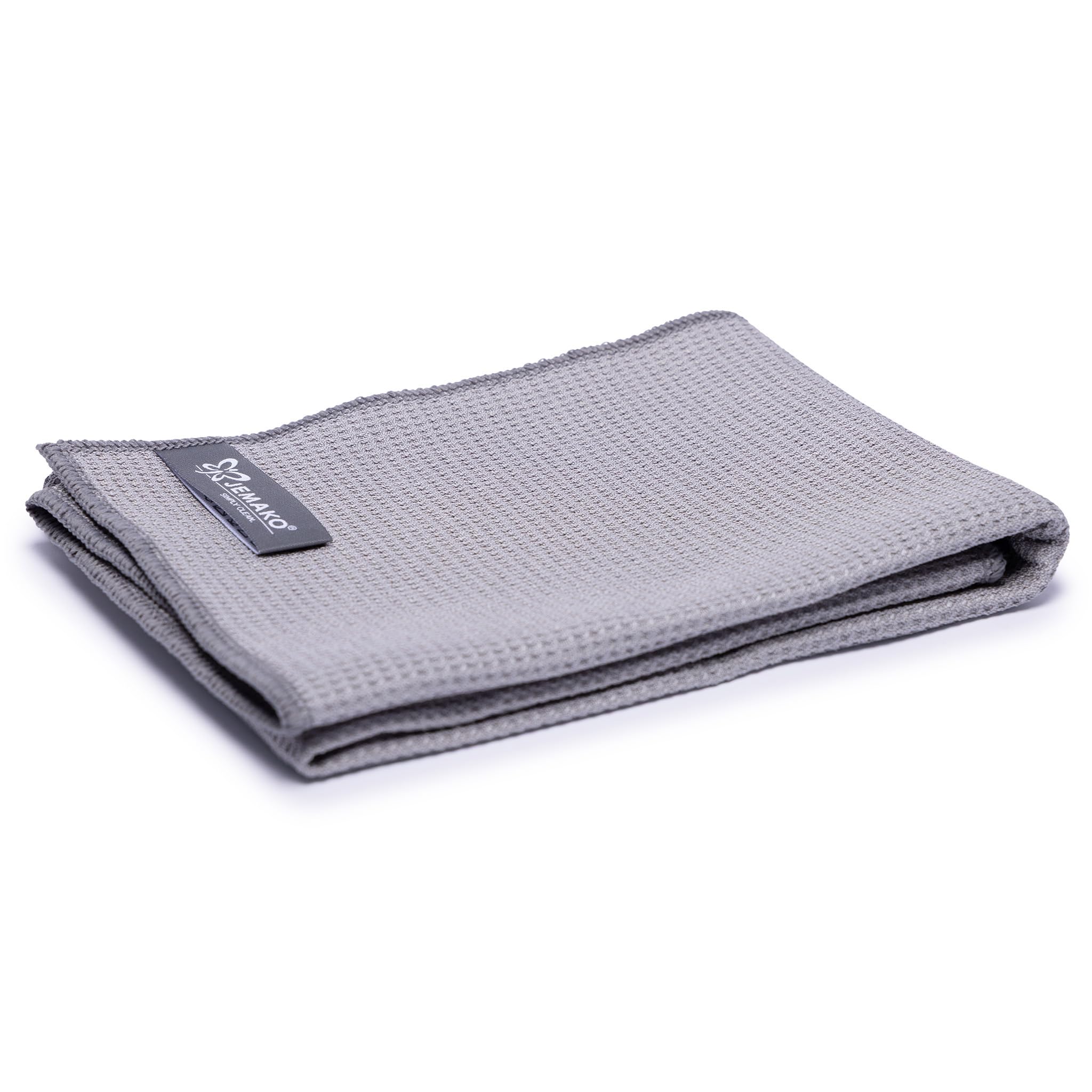 Jemako Trockentuch M 3er Set – Mikrofaser Trockentücher für streifenfreies Trocknen & Polieren – 60x45 cm – fusselfrei für Fenster, Auto, Spiegel, Glas, Edelstahl - Grau