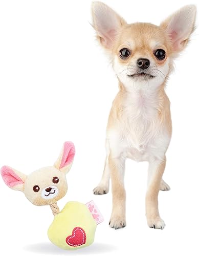 PET LONDON Juguete de perro pequeño con personaje de Chihuahua, juguete chirriante de peluche para perro de raza de taza de té para chihuahua de