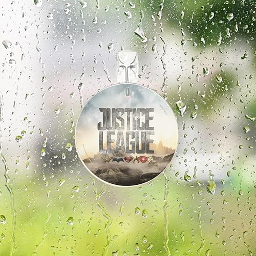 Miniatura 2 de DC Comics - Logos de la película de la Liga de la Justicia de DC Comics - Arte de cristal de Starfire de 3.5 pulgadas - Arte de vidrio circular -