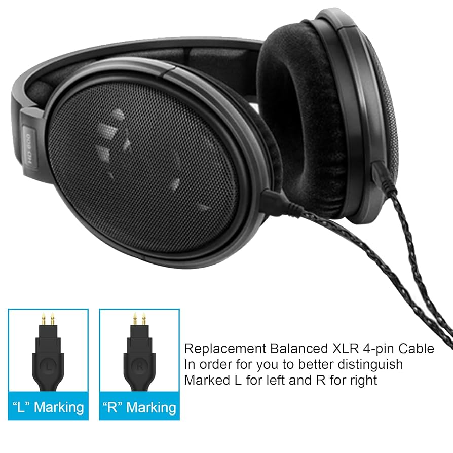 Amazon | Auhsuxo Puiixur HD650ケーブル XLR 4ピン 交換用