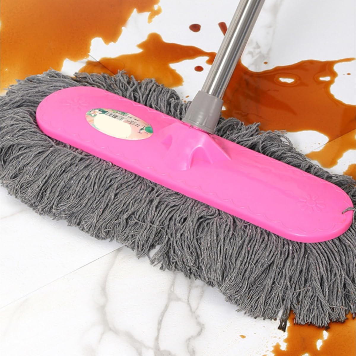 Fregona Mopa Fregona De Limpieza De Manos Libres For Hoteles con Hilo De Algodón Plano For El Hogar Que Ahorra Trabajo Fregona para Limpieza(40cm)