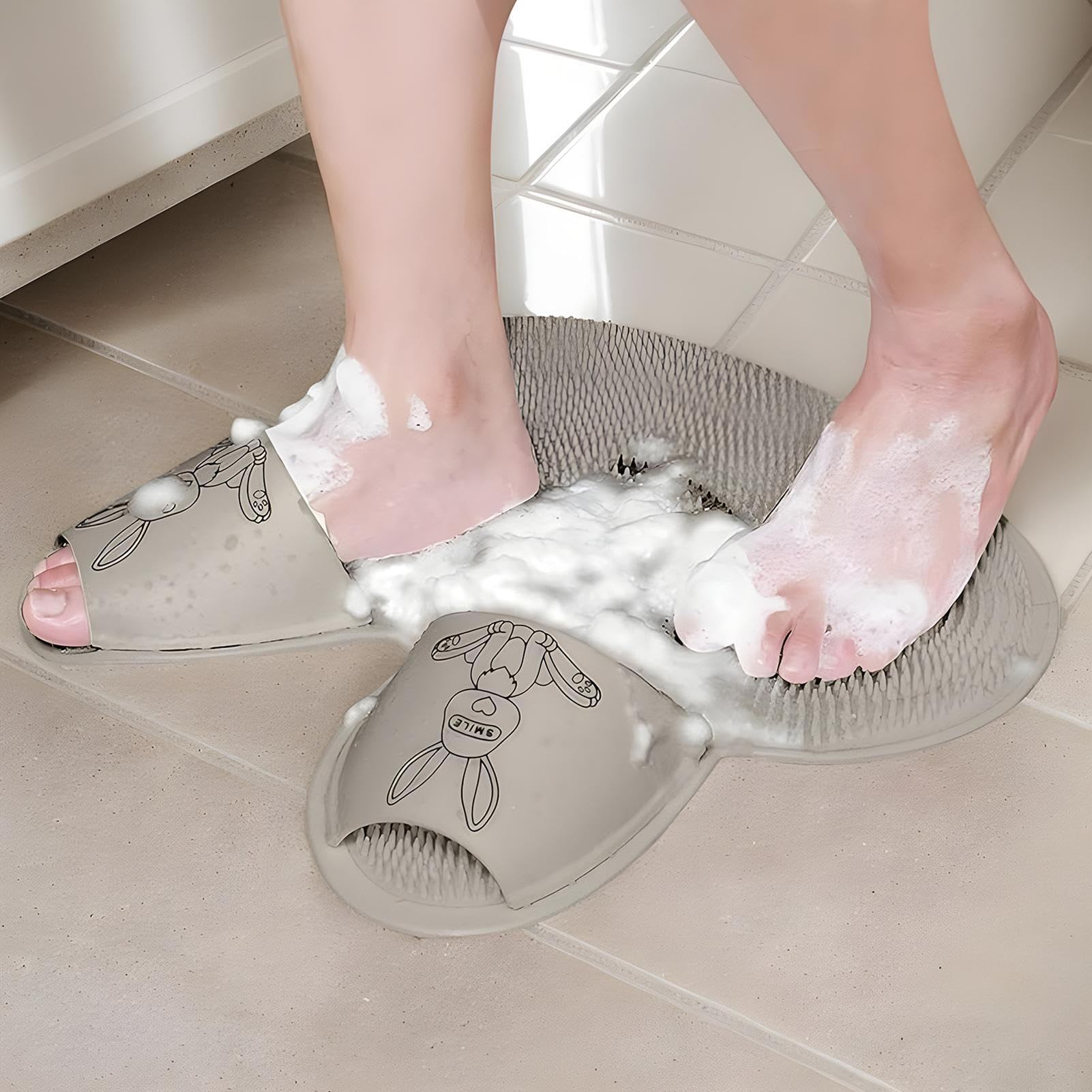 Exfoliador de Pies para Ducha Exfoliador De Silicona Para Ducha | Cepillo Antideslizante Limpieza de Pies Accesorios Baño para Unisex Adultos y Mayores Exfoliación