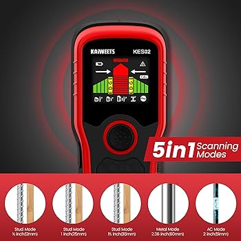 KAIWEETS Stud Finder Wall Scanner, 5 in 1 Electronic Stud