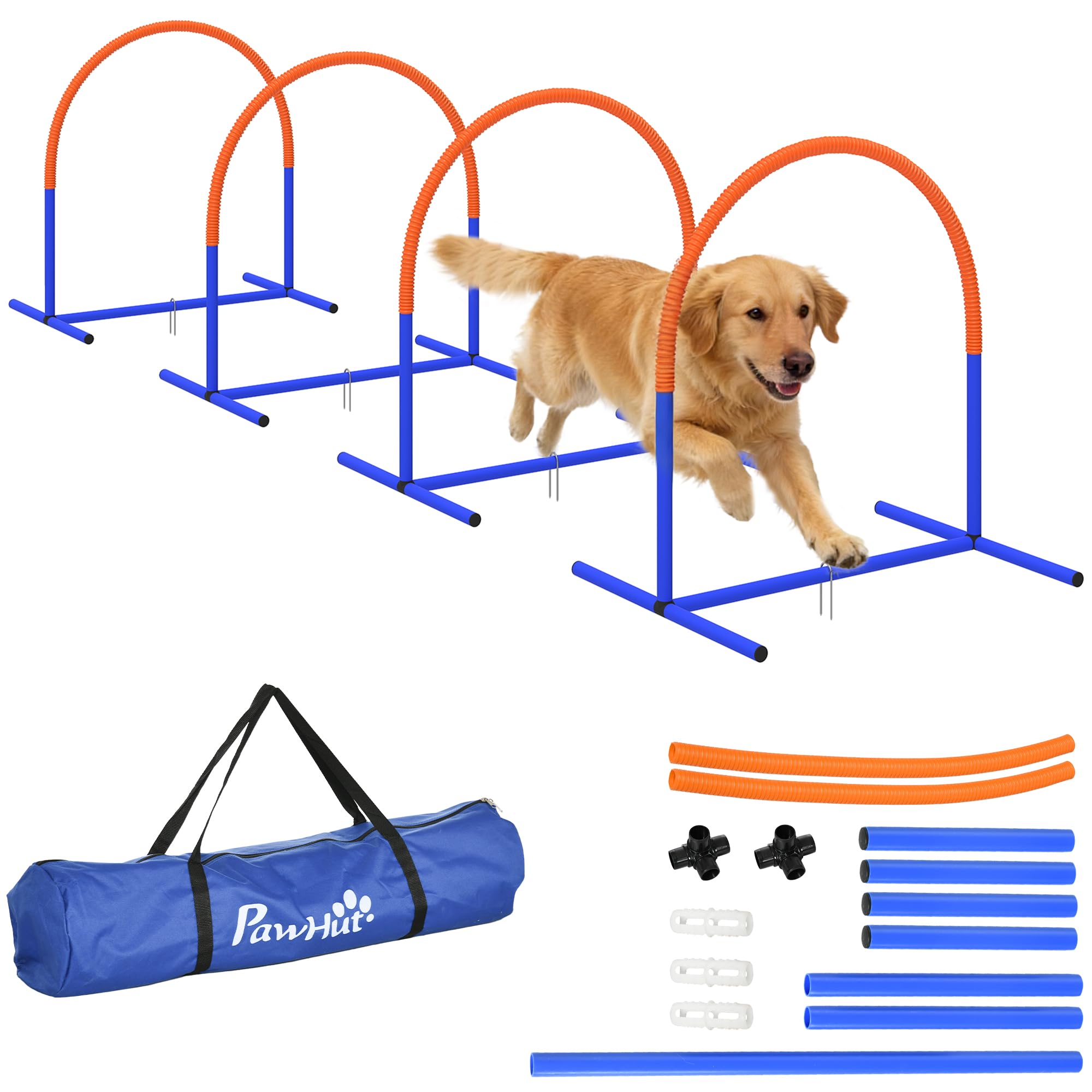 Dog Agility Training Equipment Pet Agility Training Set with Carry Bag