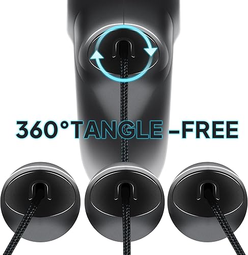 Miniatura 5 de PetiFine Correa retráctil para perro, correa de paseo resistente de 30 pies para perros medianos y grandes de hasta 110 libras, correa retráctil