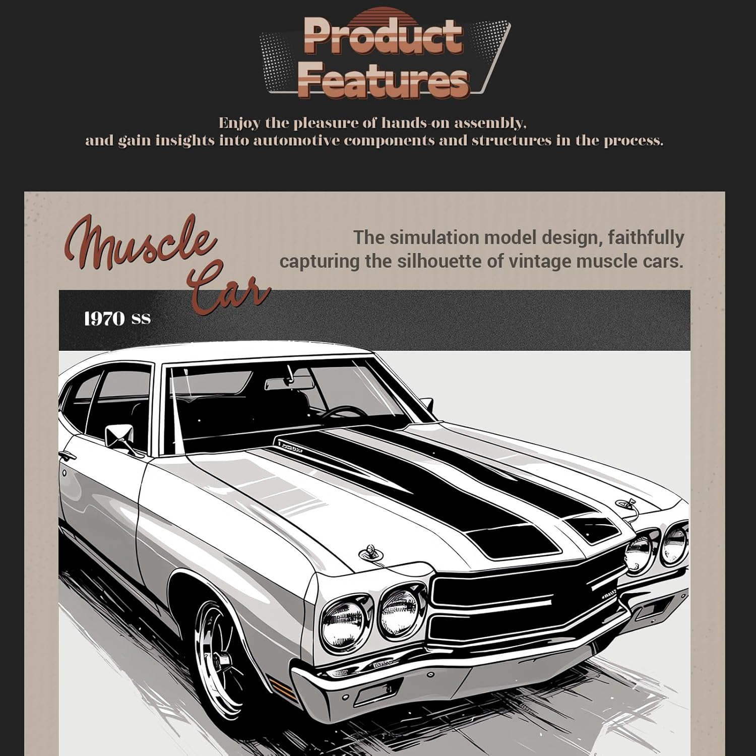 Retro Muscle Car Construction Set Adults Technique Panama | Ubuy