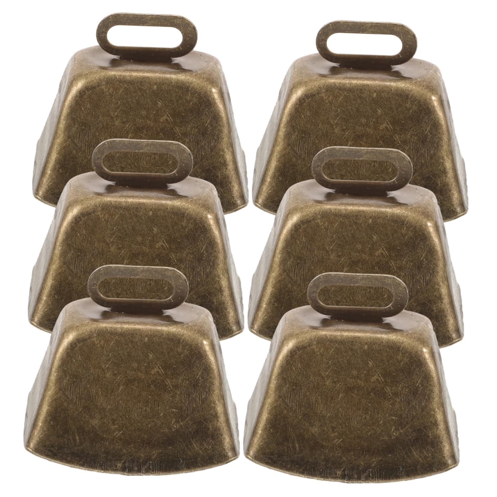SUPVOX Metal Vintage Cow Bells Set 6 Pcs Dog Bells for Sporting Events for Animals
