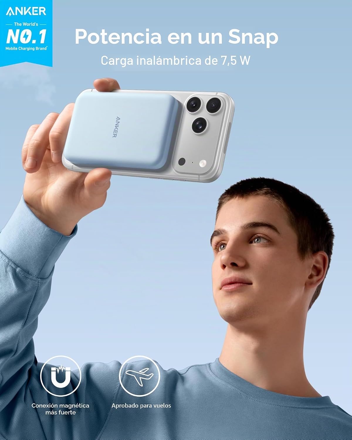 Anker 621 MagGo Power Bank MagSafe, batería Externa 5000 mAh 3