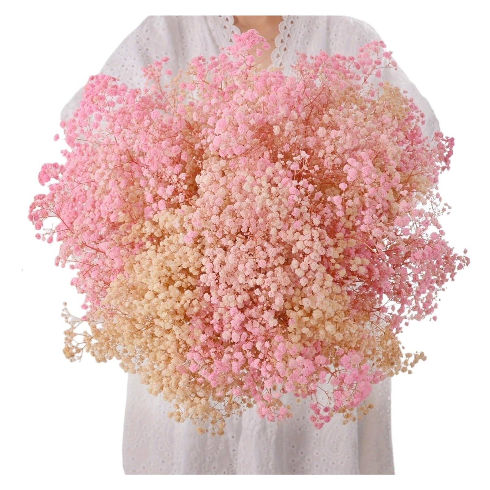 WJIAYAO dried gypsophila flowers 8pcs Dried Flowers Gypsophila Baby’s Breath Bouquet Boho Weddings Festival Decor Artificial Gypsophile Home Decoration(Color4)