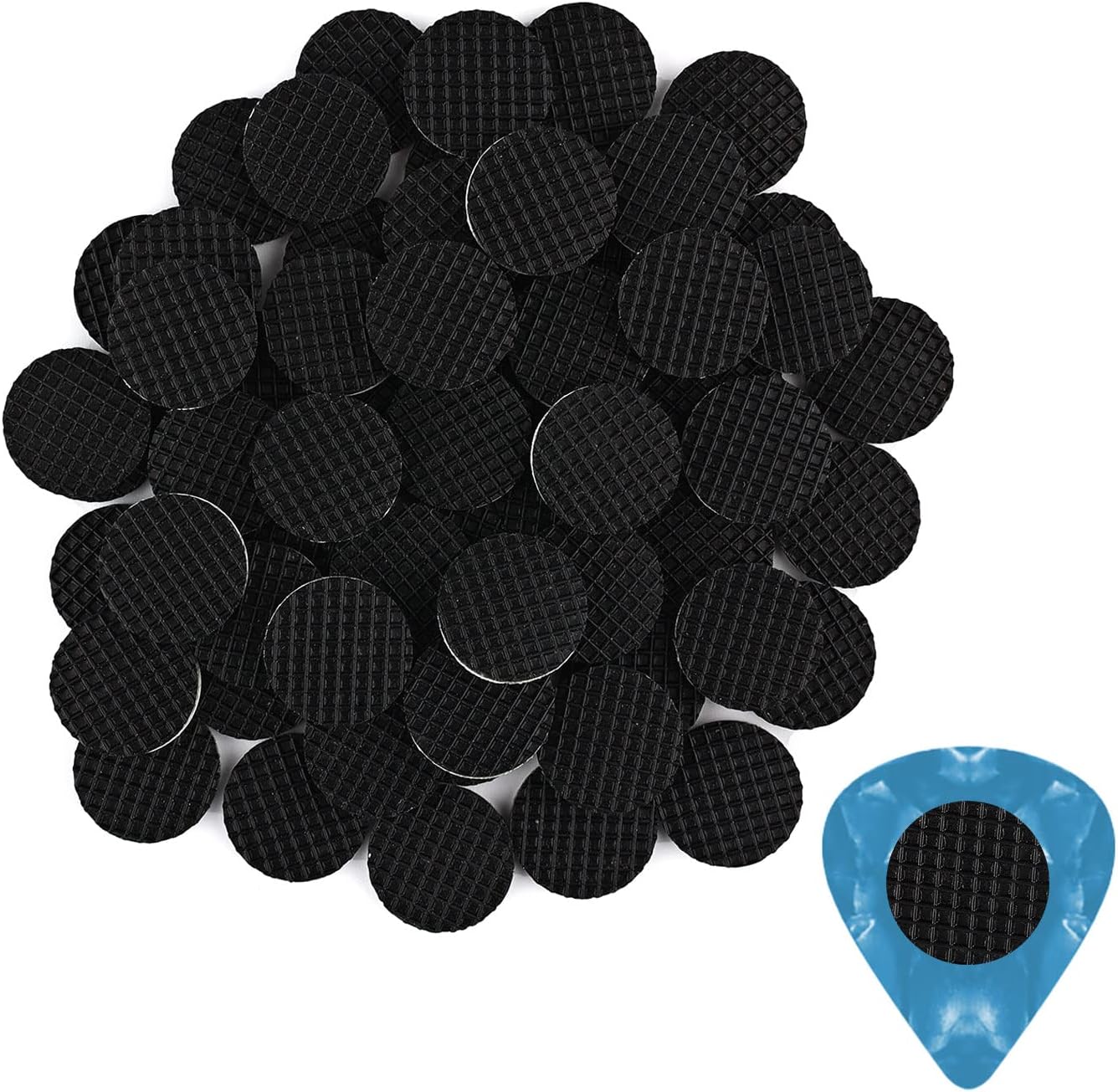 AIEX 30 Pcs Grips for Guitar Picks, Rubber Guitars Pick Grip, Self