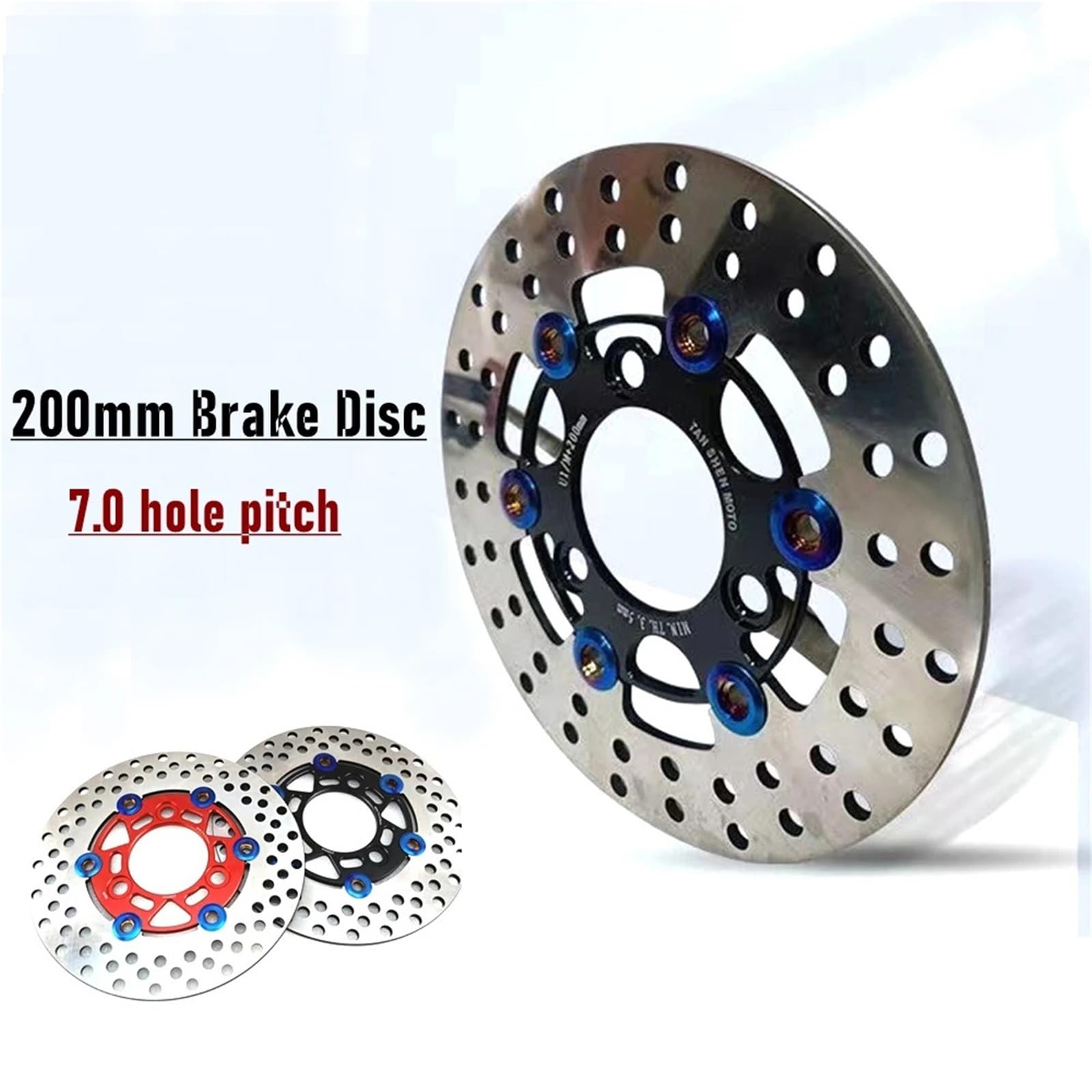 Disco Freno Per Moto E Scooter 200 Mm*70 Mm Disco Flottante Adatto Per Honda Adatto Per DIO Adatto Per Yamaha Adatto Per Aerox Disco Freno Anteriore Moto(200mm black)