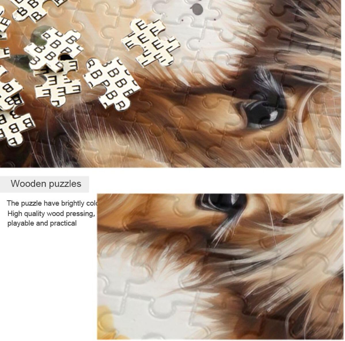 Cute Highland Cow Puzzles for Adults 500 Piece Sunflower Jigsaw Puzzles with Mesh Bag for Adult Gift 202a5409