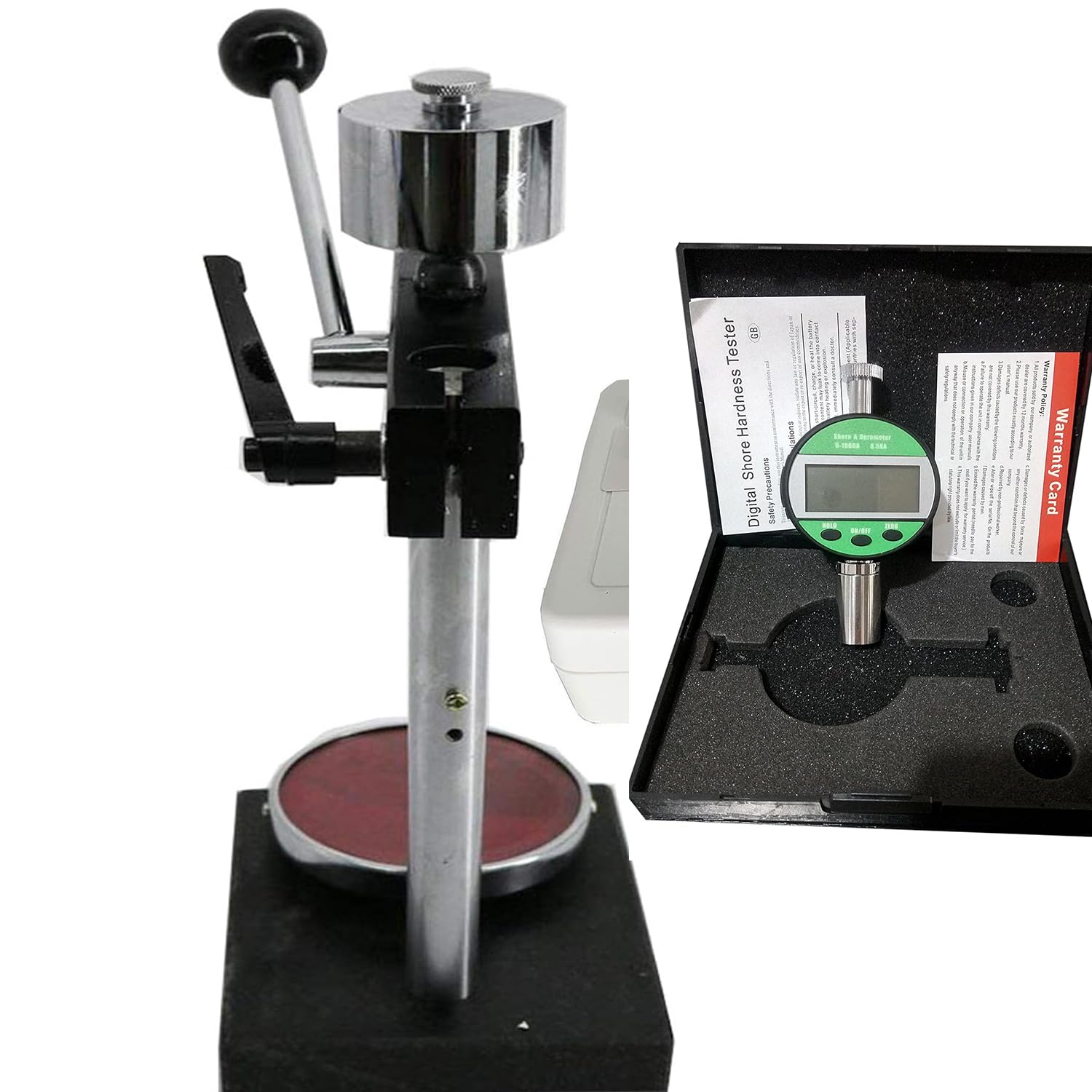 Hardness Tester Stand Shore Durometer A with Shore A Test Stand for Digtal Shore Hardness Tester Meter Shore A Durometer Rubber Tester