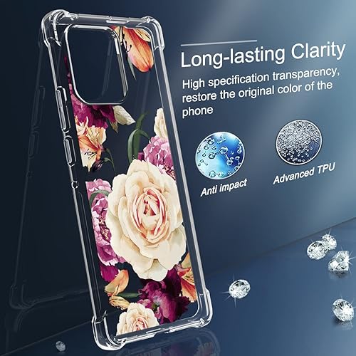 Miniatura 3 de Osophter Funda para Motorola Edge Plus 2023, Motorola Edge 40 Pro, Moto X40X40 Pro funda para mujeres y niñas, diseño floral con protector de