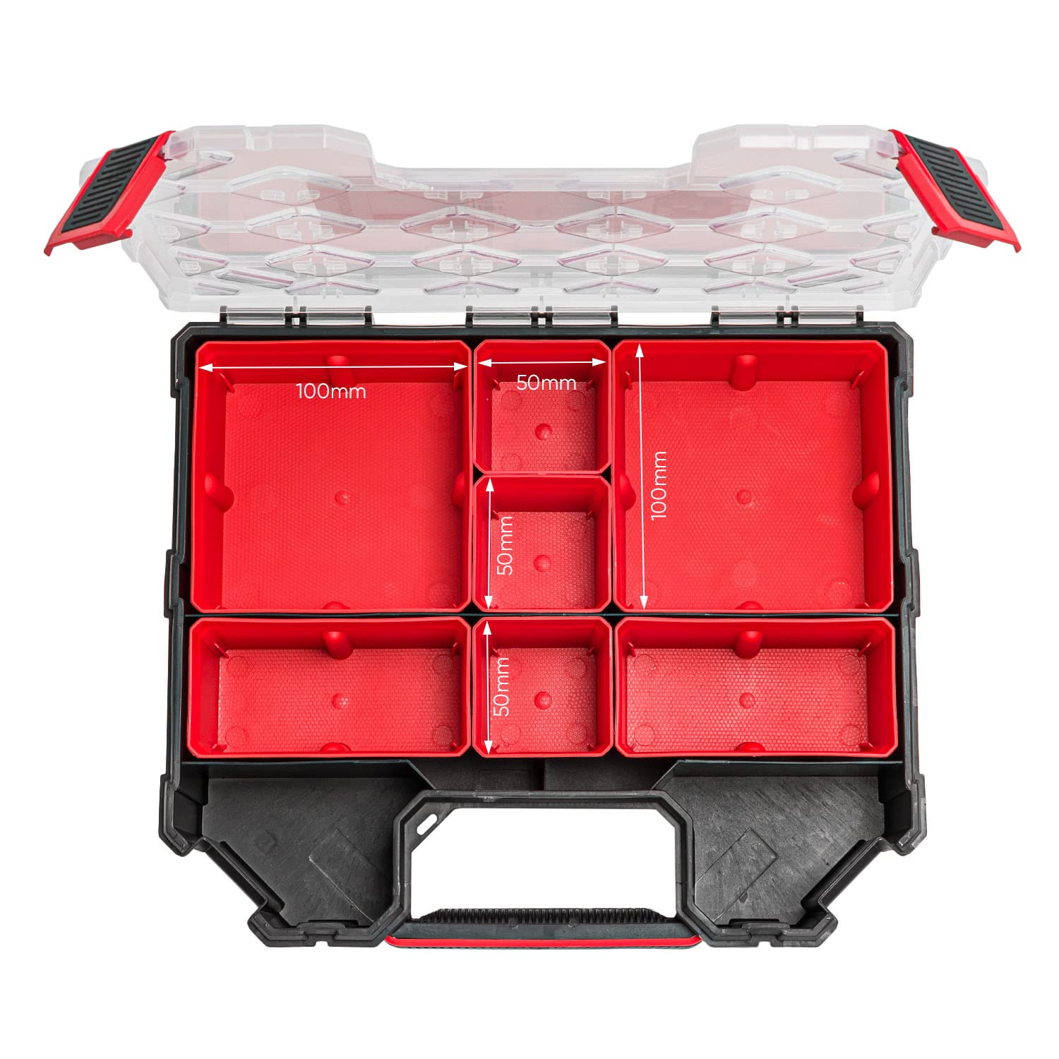 Boîte Accrochable Rangement Pratique Boîte De Rangement Helit Sunware 6L - Transparente Avec Couvercle Clipsable - 30x20x14cm Containers Empilables