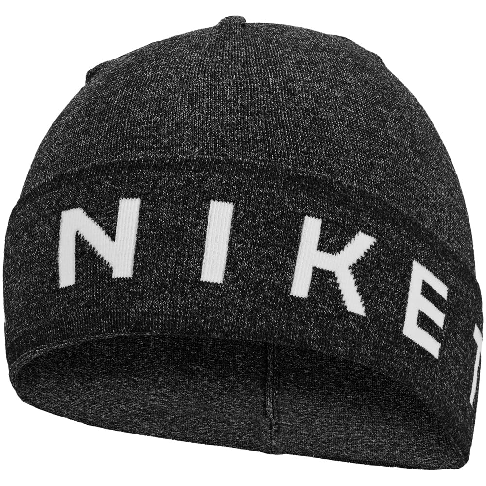 Nike Unisex Running Dri-Fit Lightweight Knit Cuffed Beanie - Black/White