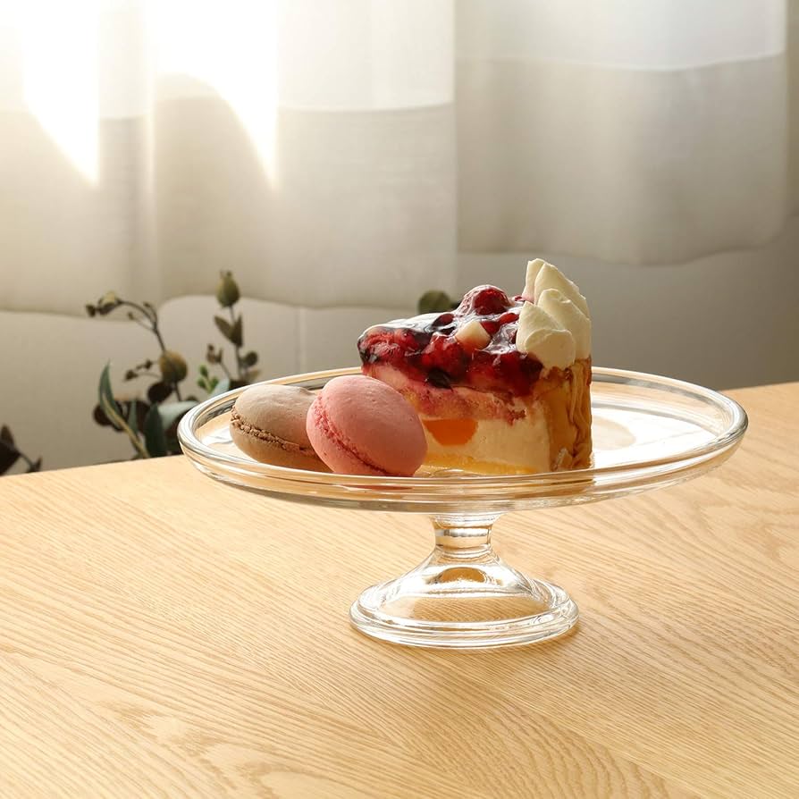 北一硝子 クリスタルガラス ケーキスタンド 30cm フルーツ皿 ガラス製 ケーキスタンド フルーツコンポート皿 30cm GU334