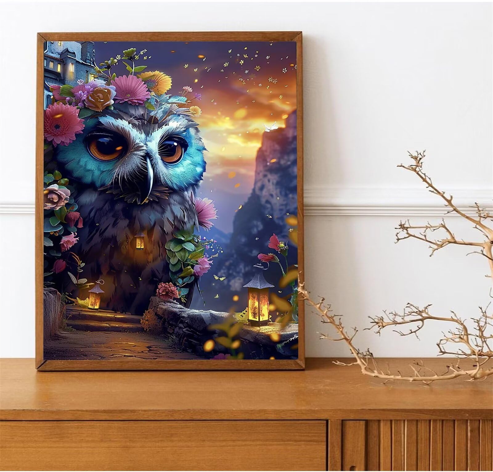 Peepezo Malen Nach Zahlen für Malen Nach Zahlen Erwachsene und Kinder Anfänger Dorf Gemälde Europa DIY Handbemalte Kits Acrylpigment Kunstwerk 60x80cm (mit Rahmen)