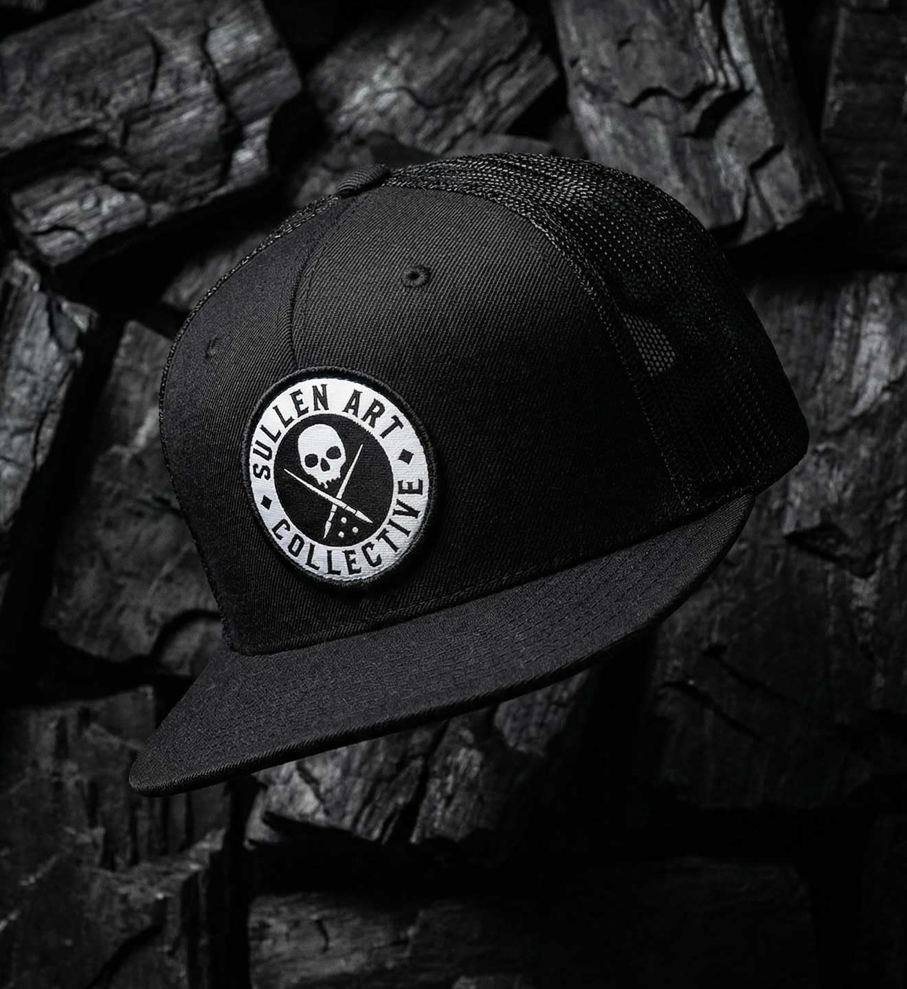Sullen Badge of Honor BOH Mesh Back Snapback Tattoo Lifestyle Hat - Black - Image 5