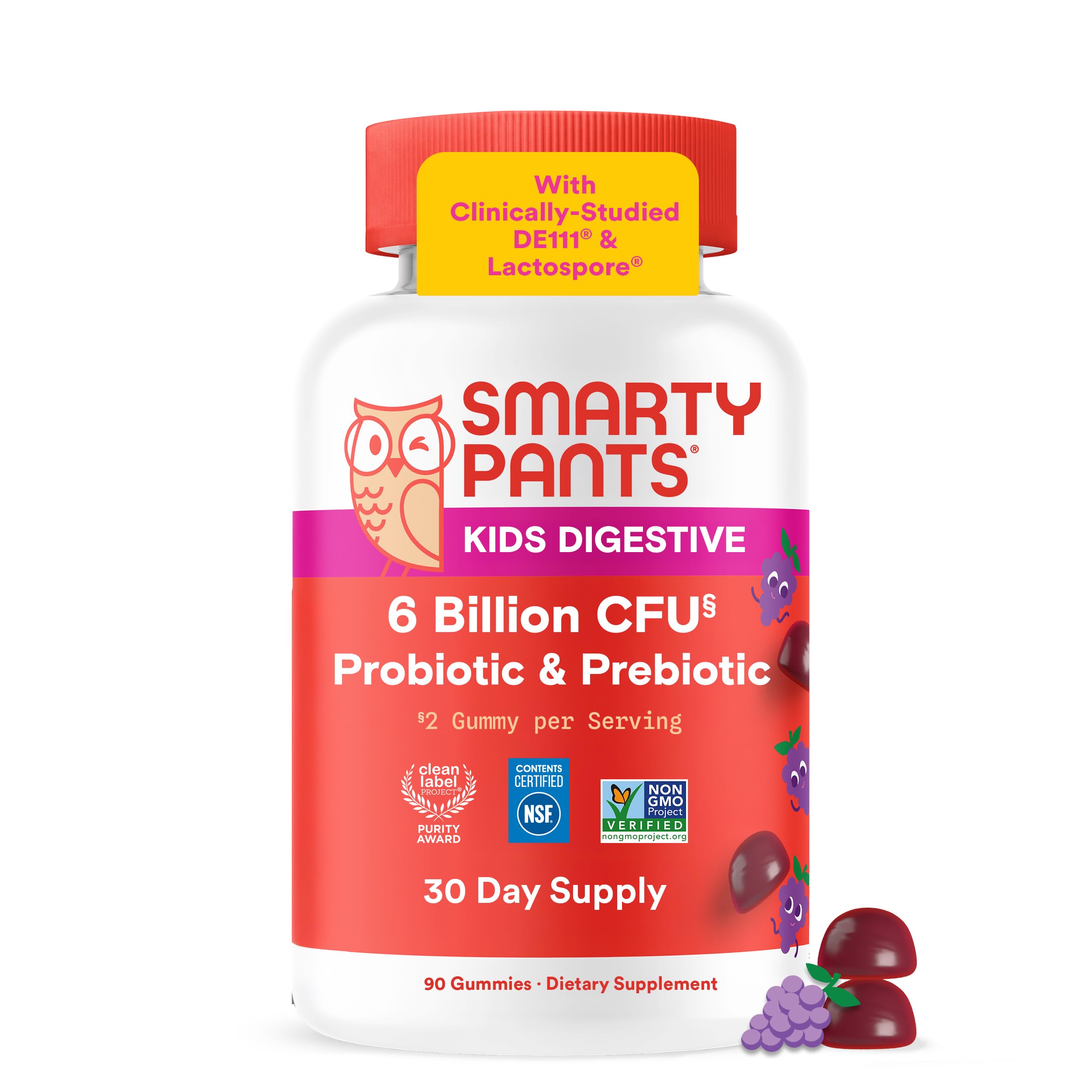 SmartyPants Probiotic and Prebiotic Immunity Gummies for Kids, 4 Billion CFUs and Wellmune Prebiotic, Vegan, Non-GMO, Gluten-Free, Patent-Pending-image-29